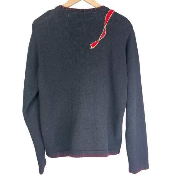 Vintage B.P. Design Women’s Ugly Christmas Cat Sweater - Picture 3 of 3